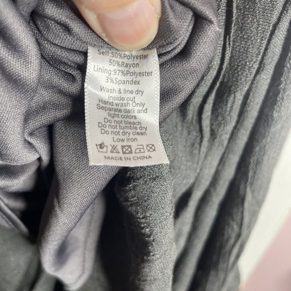 Mia Joy Maxi Dress Womens 7 Jemma Gray Ruffle Lace Hem Cut Out Back Cottagecore - Picture 5 of 6